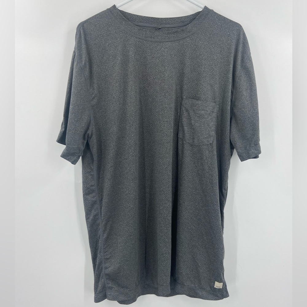 Vuori Mens Pocket Tee Short Sleeve Shirt Athleisure Gray Medium‎